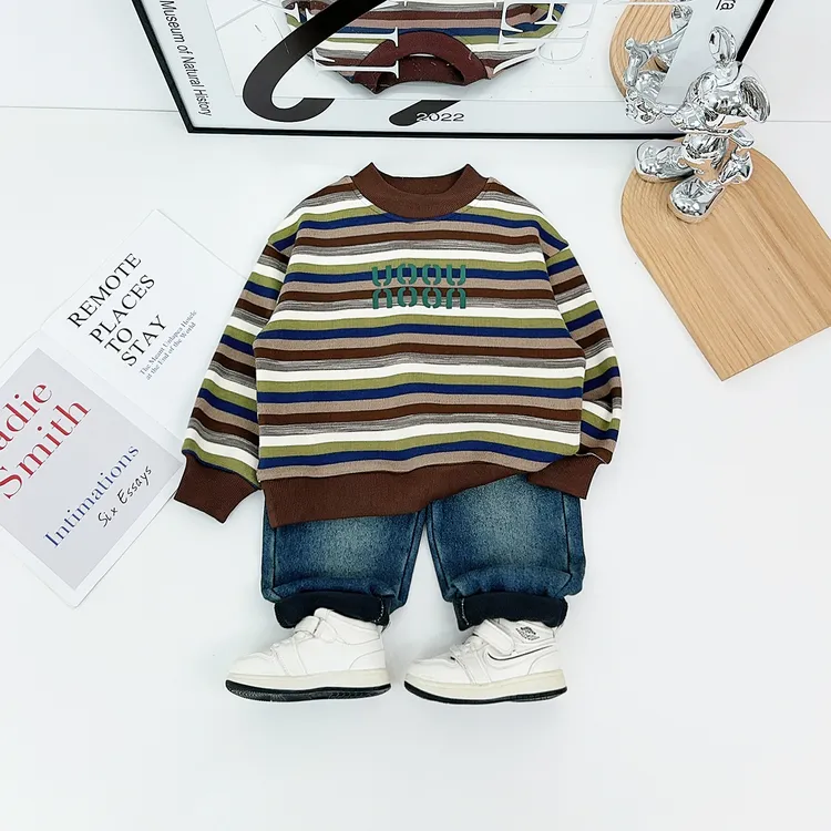 儿童卫衣加绒款长袖2025新款秋冬装男童 WG28698 悠悠童话童装