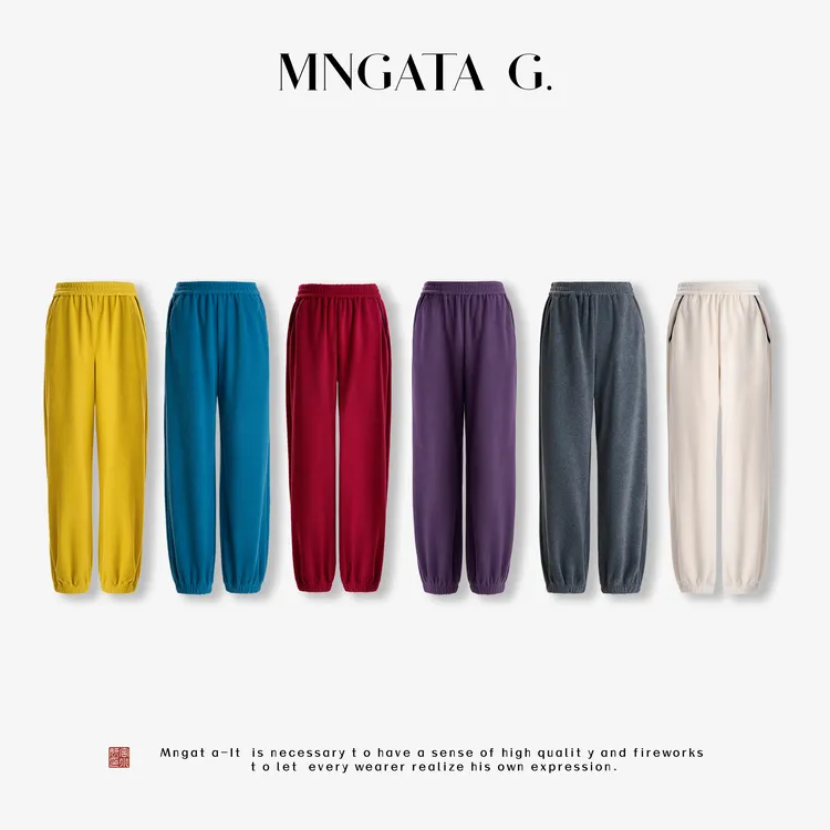 MNGATA G.宫小妍【肌肤豪宅】早秋新中式中国风休闲百搭卫裤5080477