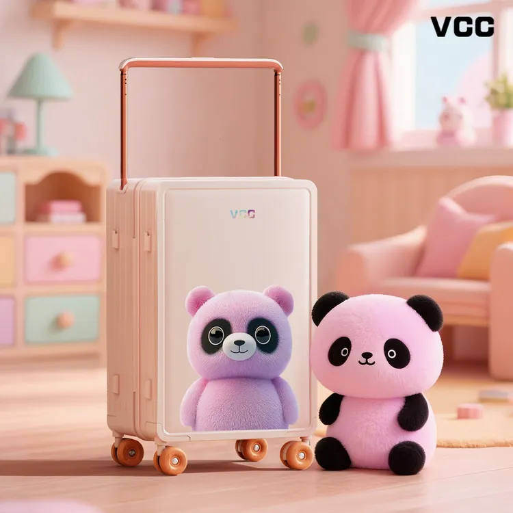 卡通印花行李箱中置宽拉杆旅行箱高颜值登机箱20寸24静音大容量箱