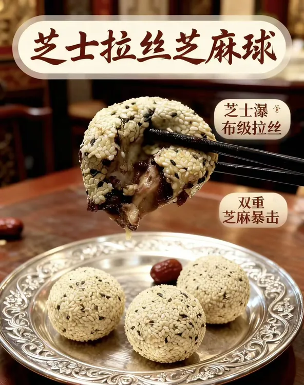 谷多多拉丝芝士芋泥芝麻球麻团油炸小吃点心食品半成品商用批发