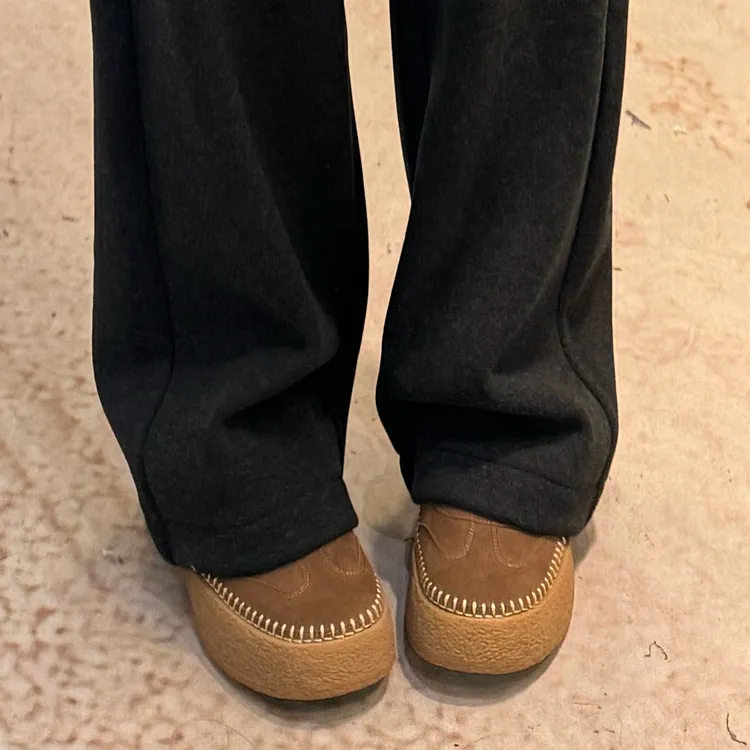 宿慕SUMU女款韩版复古拼色加绒德训鞋2025秋冬新款时尚百搭休闲鞋