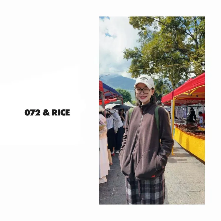 072 & RICE【泰迪外套】秋季休闲立领拉链长袖外套 Z-32W327