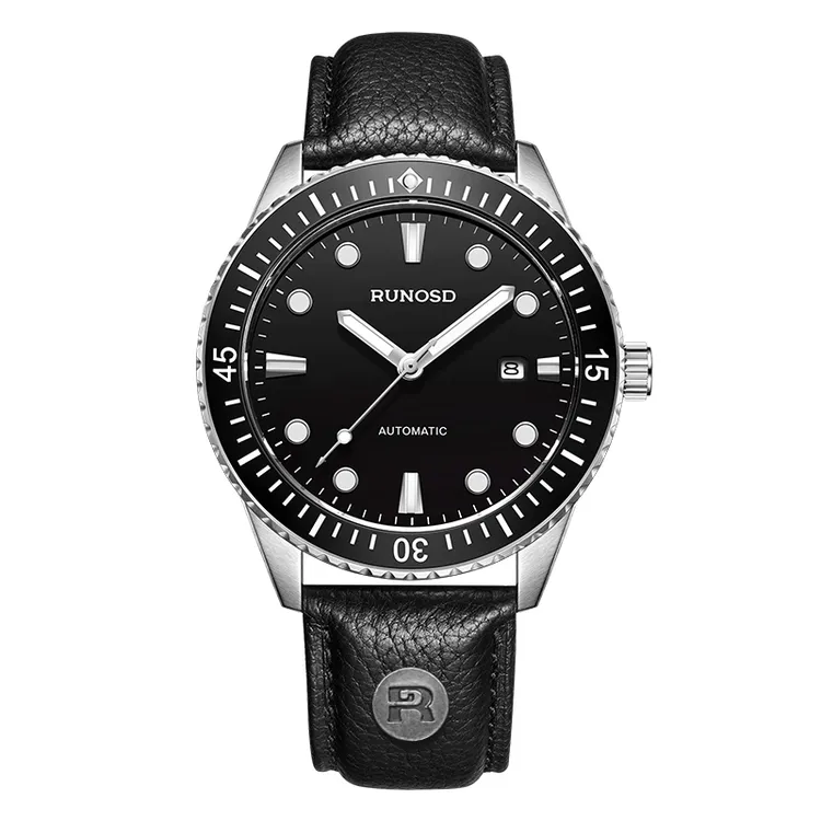 RUNOSD R/斯诺威登正品全自动机械表强夜光300米防水男士高级腕表