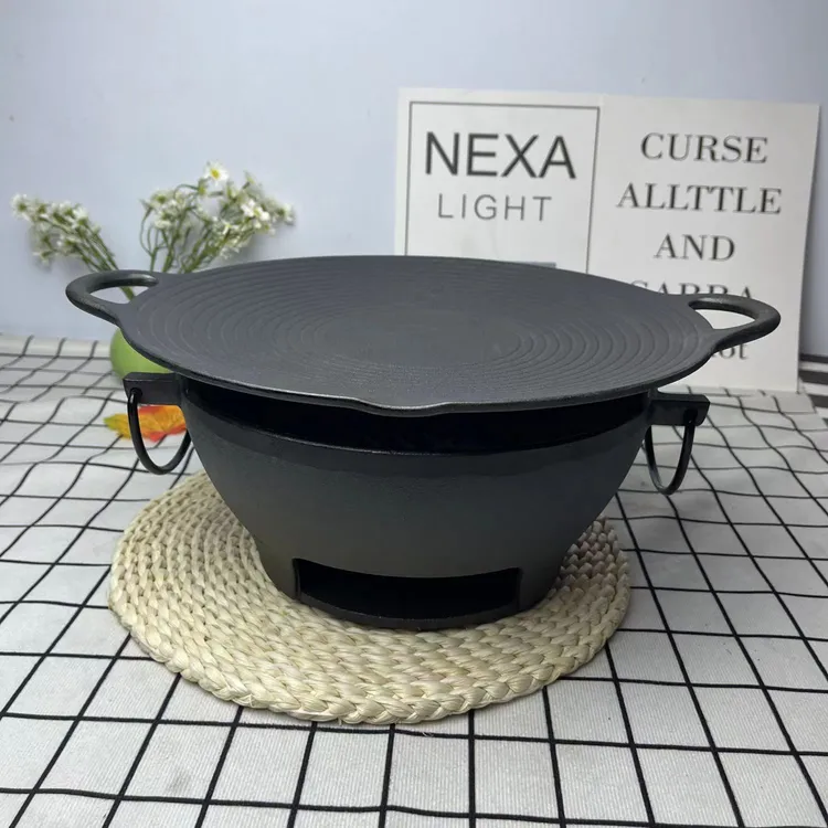 新款铸铁烤炉烤盘套餐烧烤围炉煮茶必备神器春游家用通用款