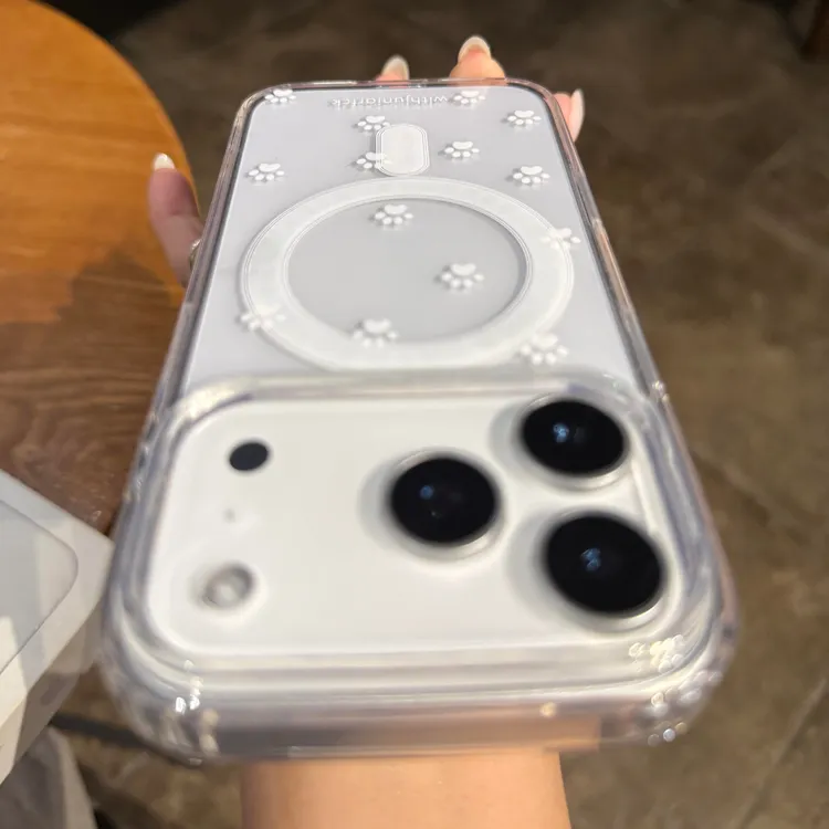 壹满屏狗爪适用苹果17promax手机壳新款彩绘iPhone16pro无线磁吸