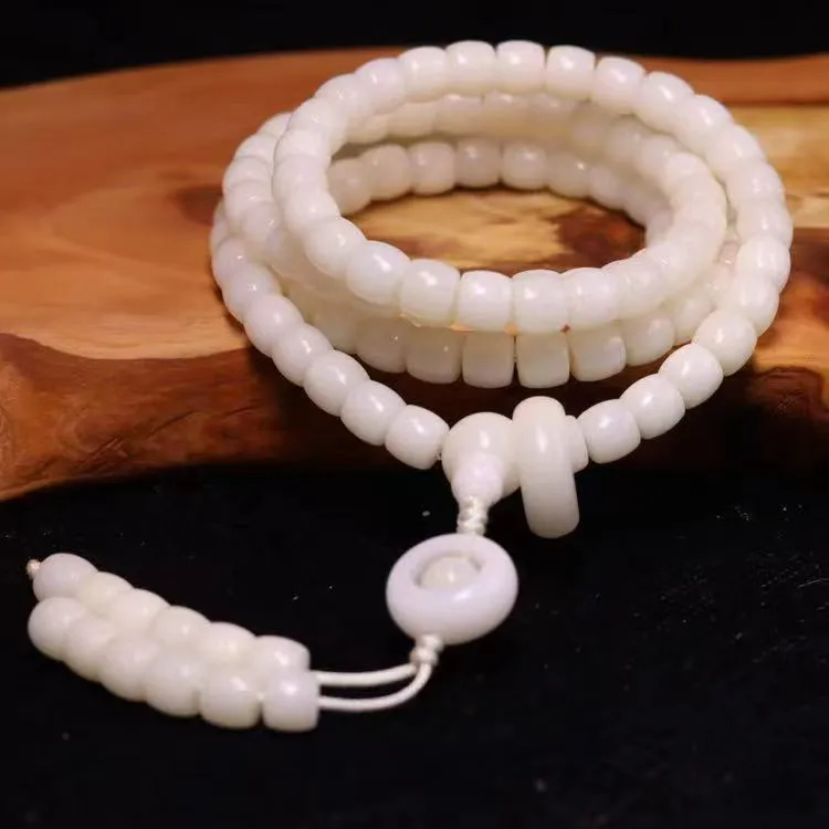天然白菩提根108颗手串脖挂念珠手持情侣男女文玩精工直切