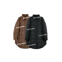 072 & RICE【长娥】秋冬休闲翻领单排扣长袖鹅绒服 A-KGJ019