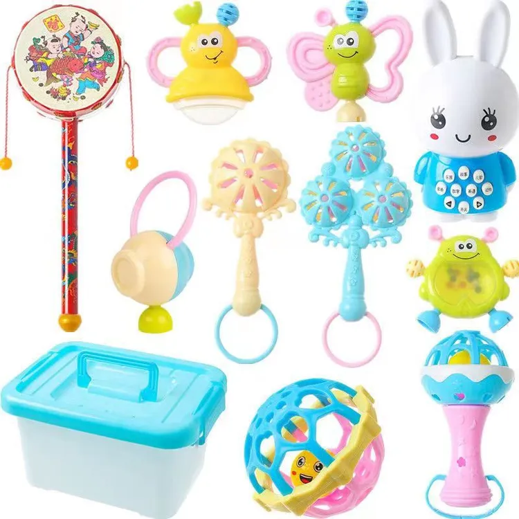 新生儿玩具益智拨浪鼓抓握摇铃幼儿玩具益智0-3岁6-12个月手摇铃