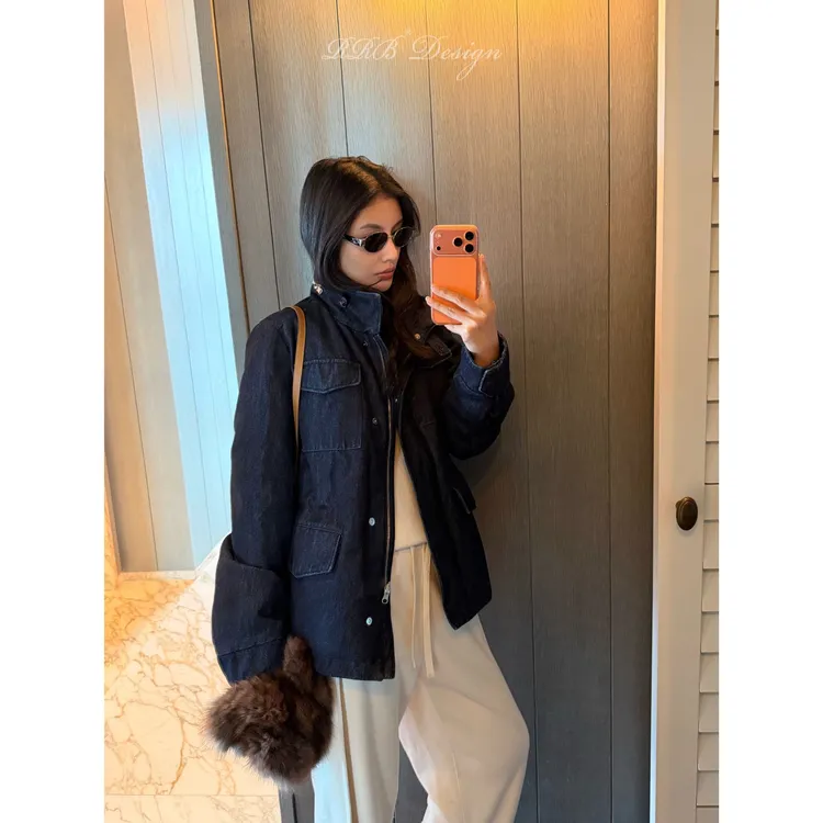 RRB Design「Traveller」多口袋牛仔抗风保暖鹅绒服工装夹克外套