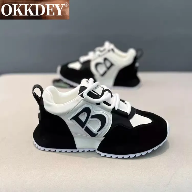 okkdey简约时尚百搭气质老爹鞋高级感日常不撞款男士运动鞋软底板