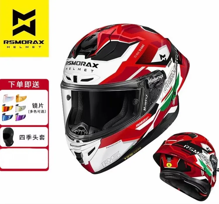 RSMORAX摩雷士R50SPRO摩托车全盔男女四季大尾翼机车全新版画电摩