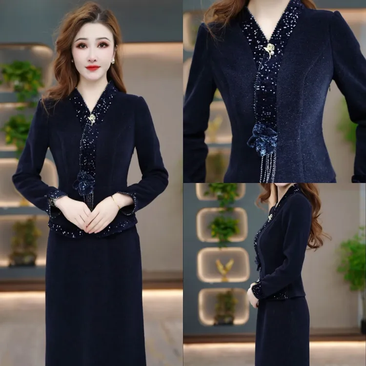 冬季显瘦连衣裙2025新款气质时尚减龄修身收腰打底裙CY25Y3667款