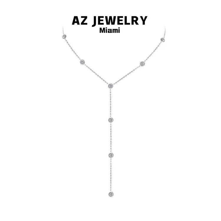 ANNA ZUCKERMAN 坠链均925银 【泡泡深V】经典百搭轻奢气质Y字链