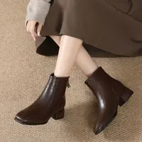 《退货运费补贴》秋冬高级洋气百搭时尚舒适靴子188