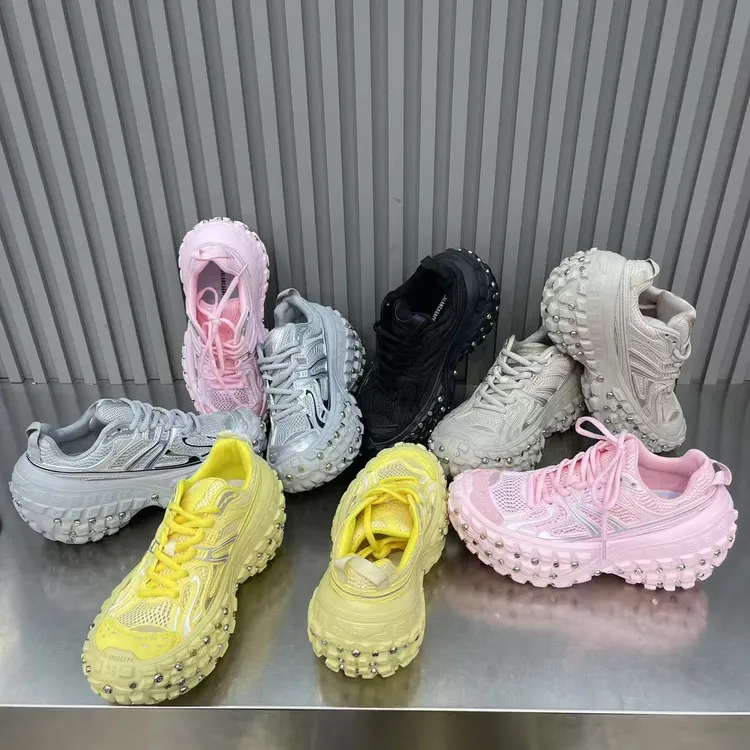 欧货2025夏季透气时尚巴家重工榴莲底老爹鞋女增高休闲运动鞋潮鞋