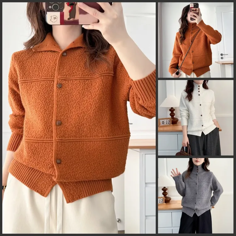 115-195斤大码女装胖mm时尚洋气显瘦毛衣针织开衫秋冬内搭打底衫