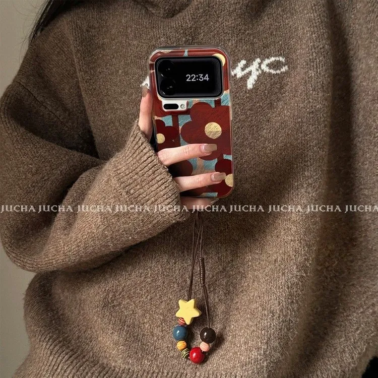 适用格纹清新花小米17手机壳ins风冷淡xiaomi15pro高级感14女款13