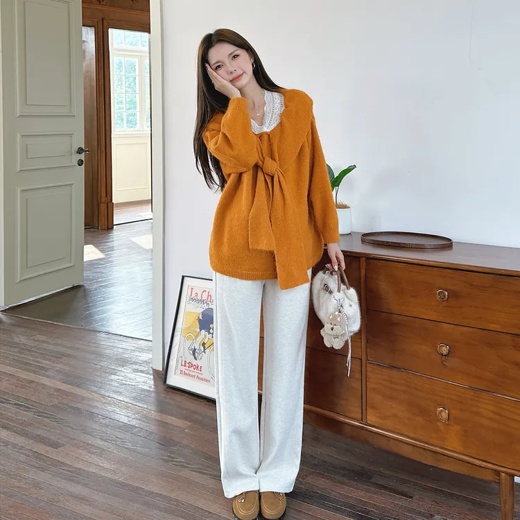 ◆娜拉自制◆醋酸羊毛孕妇裤秋冬装外穿托腹九分长裤阔腿裤加绒时尚