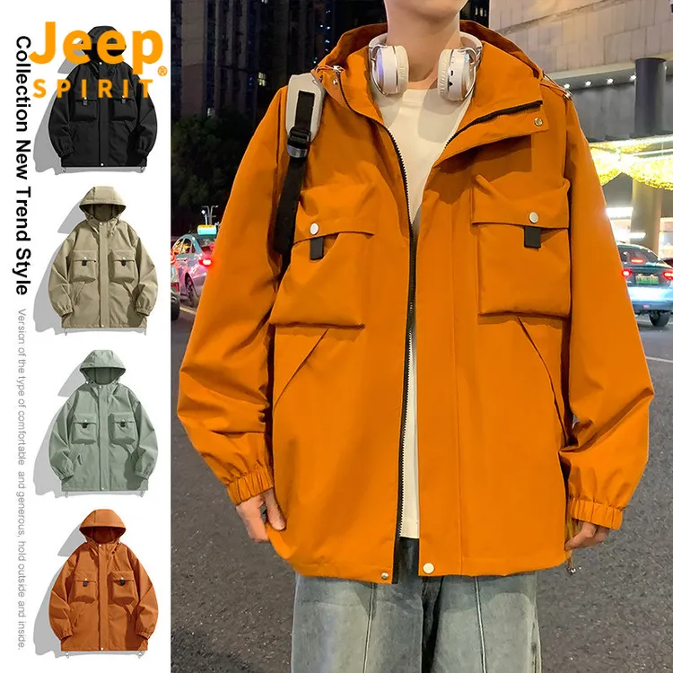 Jeep吉普2025秋冬新款外套男韩版潮流帅气夹克时尚百搭休闲上衣潮