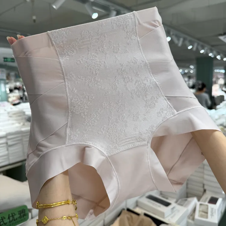 02881娜娜中高腰国风系列蕾丝提花收腹性感舒适透气提臀女士内裤