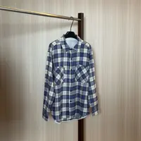 WMM紫格子长袖衬衫女士秋季新款百搭宽松时尚