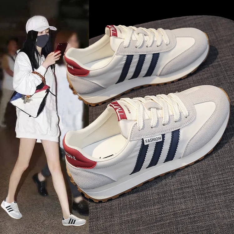 SHOEBOX鞋柜爆款阿甘女鞋2025秋季新款厚底增高防滑运动小白鞋