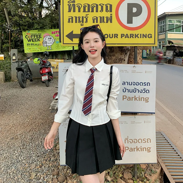 东京岁时记jk原创设计校供衬衫学院风jk高校制服妍恩女子白色衬衣