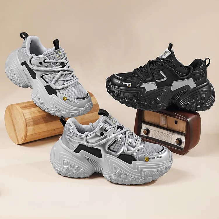 2025春季新款老爹鞋女潮鞋低帮透气网面厚底休闲运动鞋子女士跑鞋