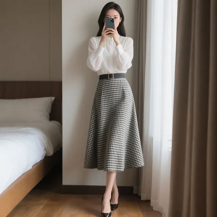 春秋新款女装时尚气质法式复古高级感两件套装半身裙女士通勤优雅