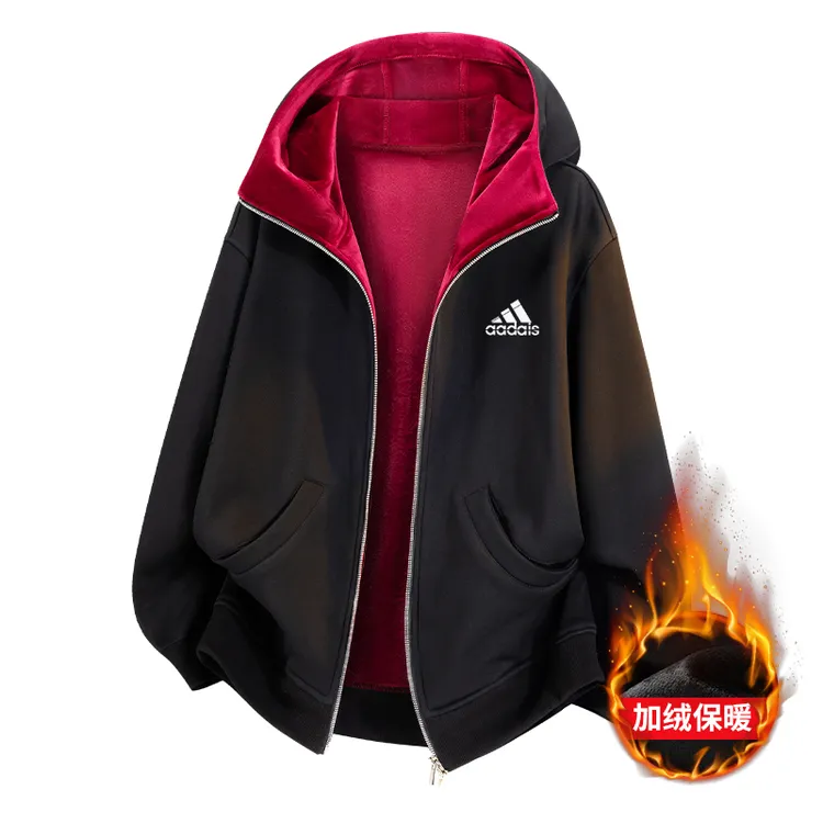 奥莱专柜 秋冬爆款2025新款男生开衫加绒卫衣外套轻奢痞帅休闲装