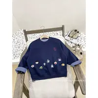 【现现】童装男童卫衣圆领百搭2025春秋新款儿童上衣MMY81940