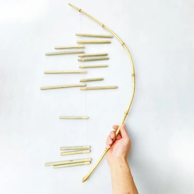 手工竹音琴竹风铃疗愈竹铃幼儿玩教具手工创意作业竹琴风吹竹林