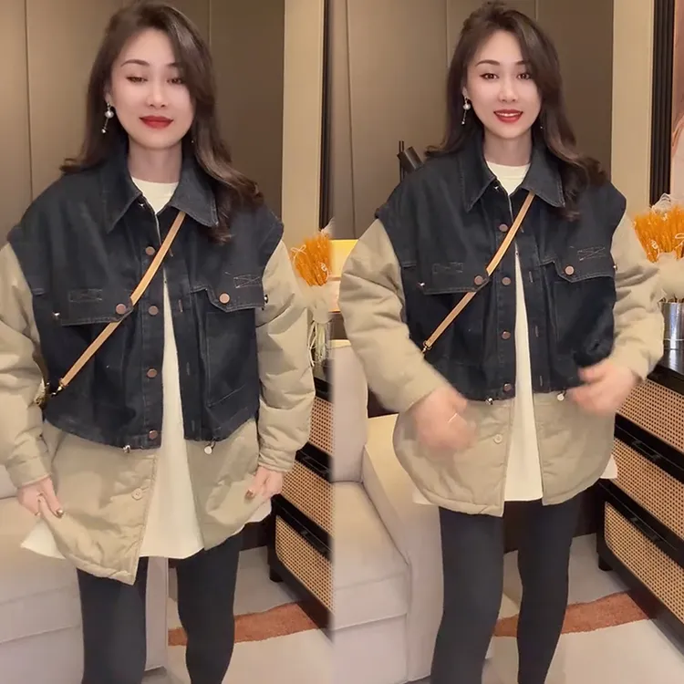2025秋季新款时尚显瘦气质网红高档洋气女高级百搭宽松大码棉外套