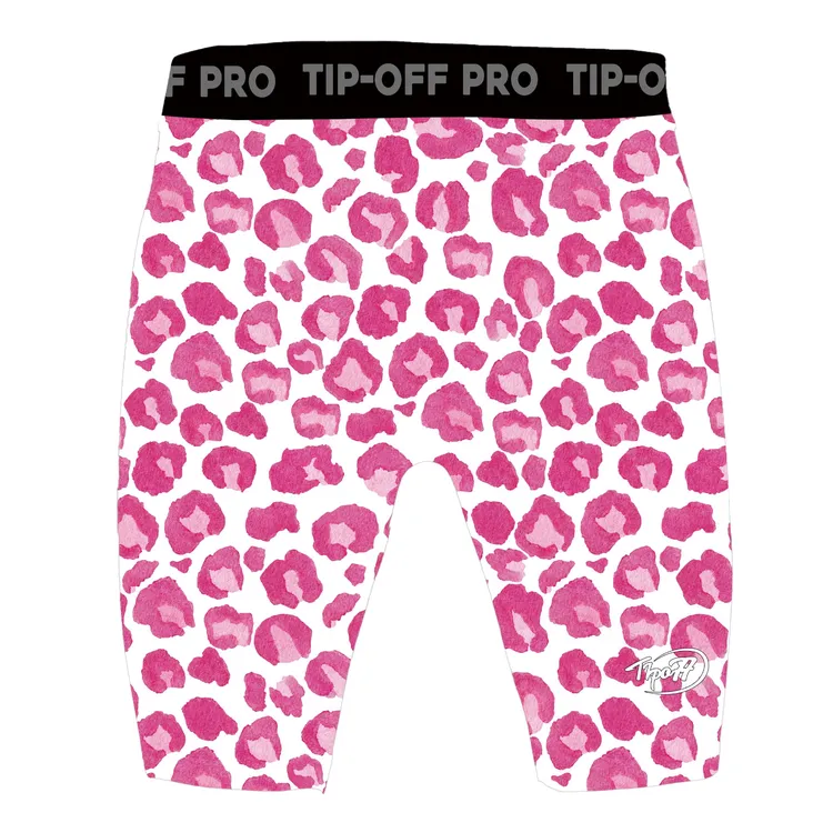 Tip-Off美式豹纹篮球五分透气高弹速干健身训练打底压缩紧身裤男