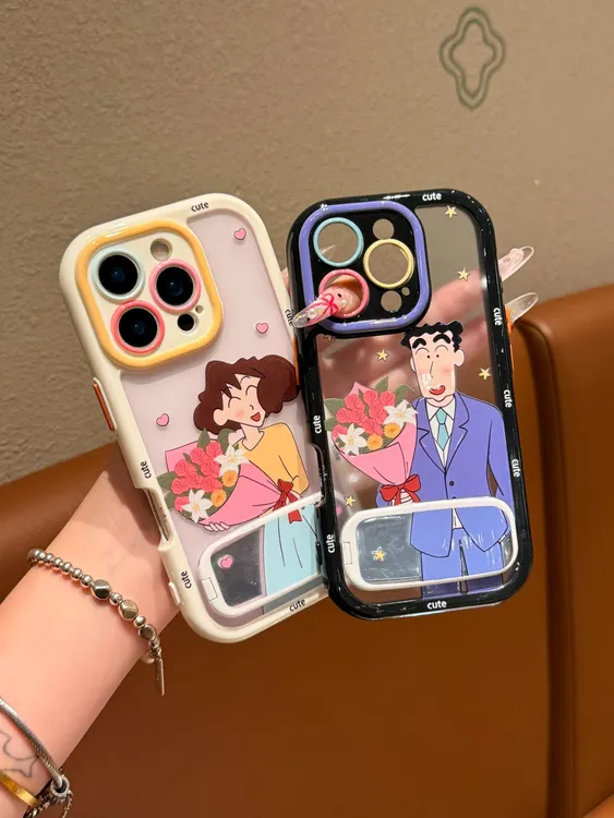 小新广志美伢适用苹果/华为/OPPO/VIVO/小米/全包防摔支架手机壳