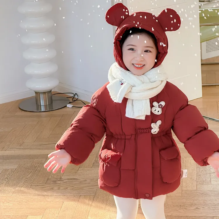 女童棉服冬季2025新款儿童洋气棉内胆加厚女宝宝冬装秋冬棉衣外套