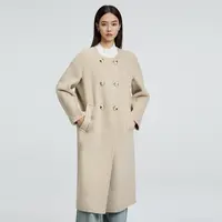恩家冬款休闲通勤时尚毛呢大衣气质百搭ESDDNA909
