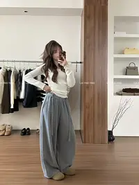 【济州岛】vocal！！超好感，超级垂感！没有对手～系带设计～天丝棉长裤