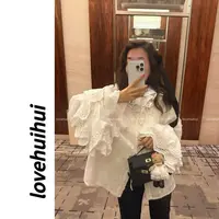 lovehuihui 《维多利亚之吻》优雅风荷叶边时尚百搭意大利上衣