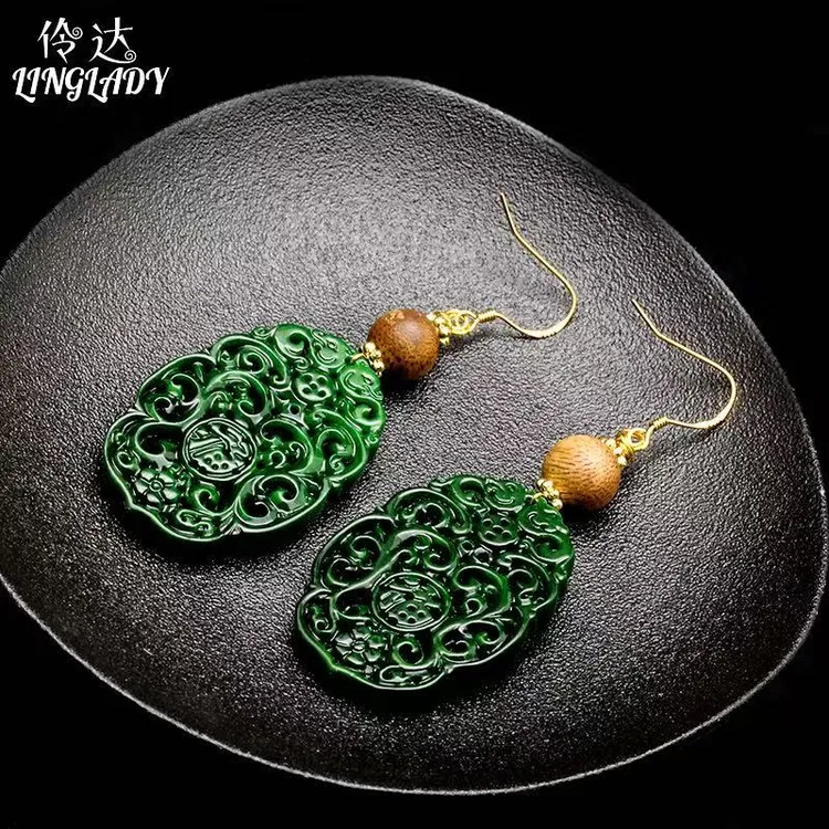 合金木质耳饰 耳环精致设计优雅气质