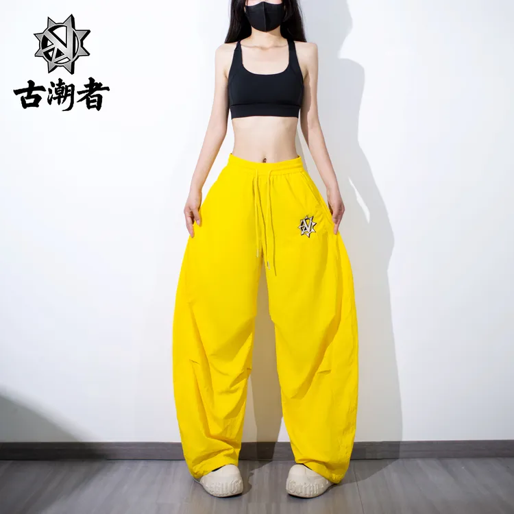 十三姨2025夏季新款薄款休闲裤长裤卫裤健身灯笼裤阔腿透气