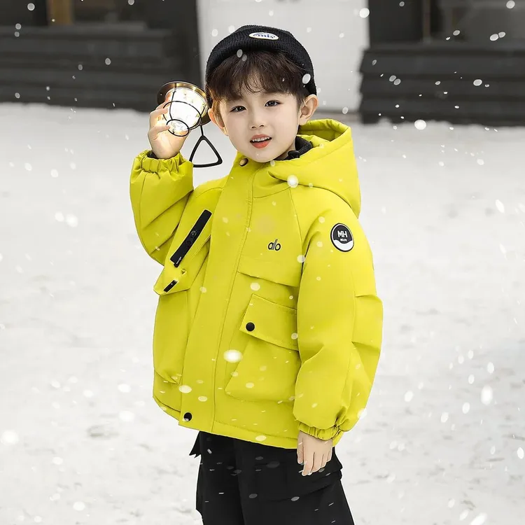 男童加绒外套儿童加厚派克服秋冬季2025新款痞帅防风男宝冬装棉服