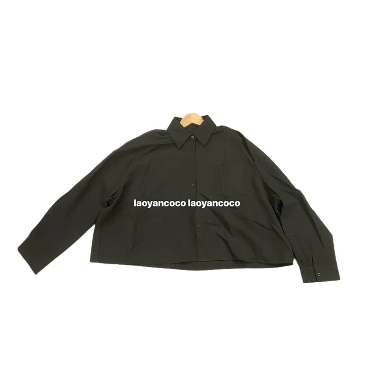 大葱0126｜高级灰短款衬衫#32520