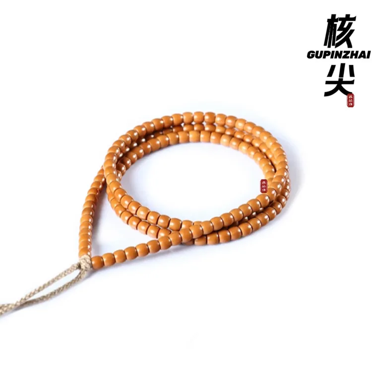 GUPINZHAI·5mm直切核尖手串脖挂108高端珠宝天然橄榄核文玩配饰