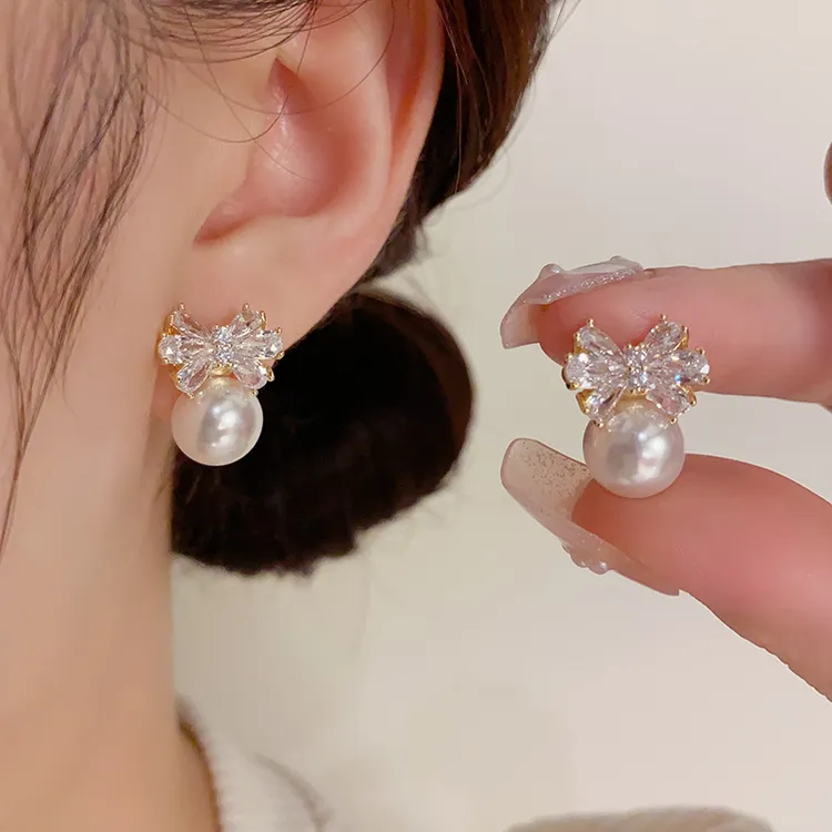 兰知春序文艺风气质立体结耳钉女闪高级感甜美时尚耳环