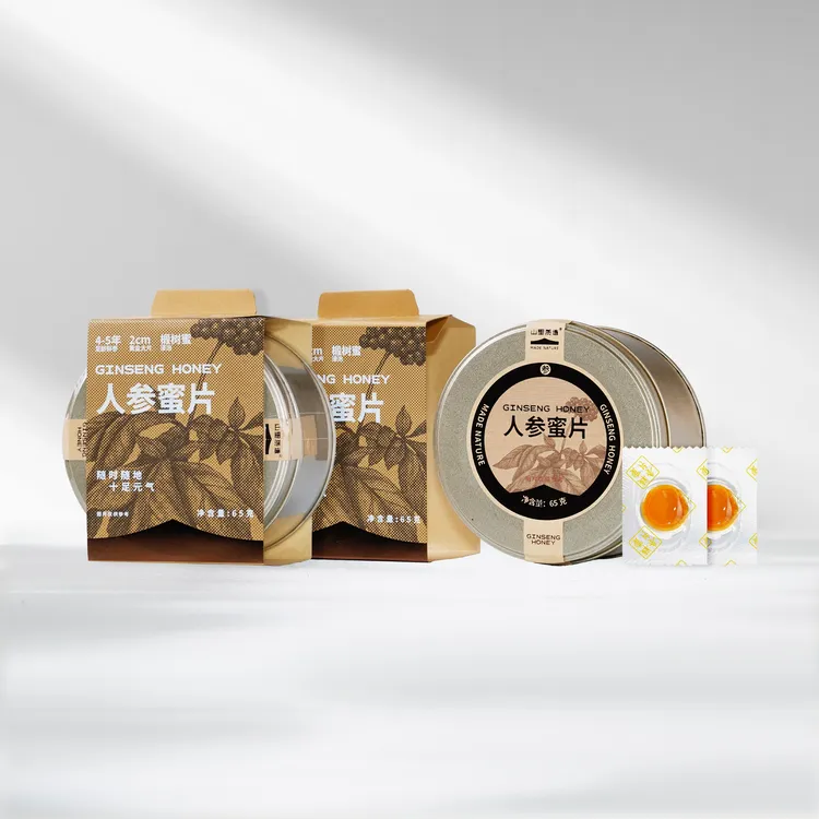 长白山人参蜜片5年鲜参足龄大片 打工人随身元气补充装（带试吃装）