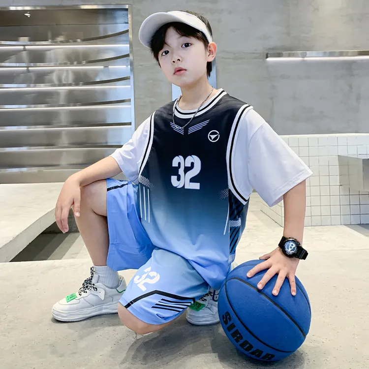 儿童篮球服男童速干运动套装夏装中大童6-12岁8-15岁潮款男童装