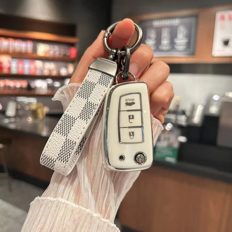 专用于东风日产逍客钥匙套骐达劲客经典轩逸蓝鸟汽车包壳扣女高档