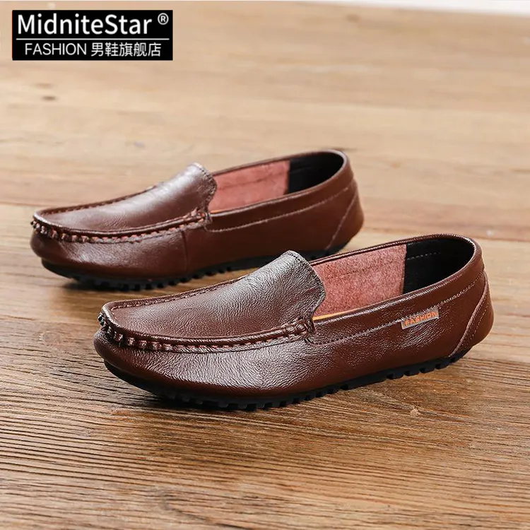 MidniteStar豆豆鞋男款2025新款爆款高档男士一脚蹬乐福鞋