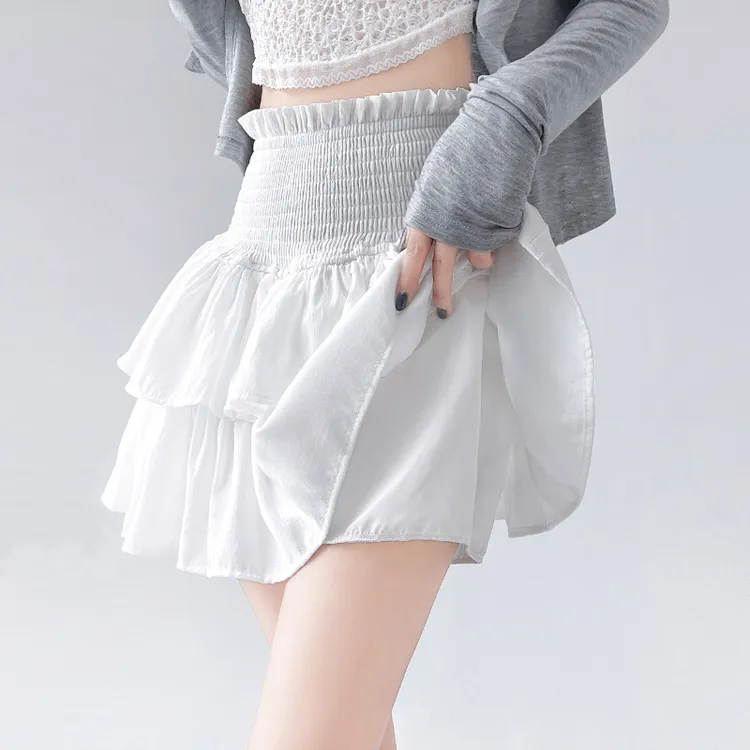 财阀千金女装芭蕾风短裙夏季新款高腰A字蓬蓬裙遮胯显瘦半身短裙